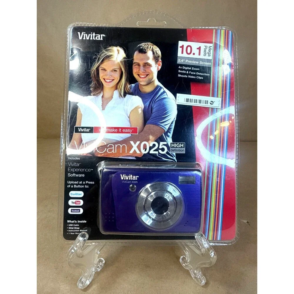 Vivitar ViviCam X025 Digital Camera – 10.1MP Purple - FACTORY SEALED